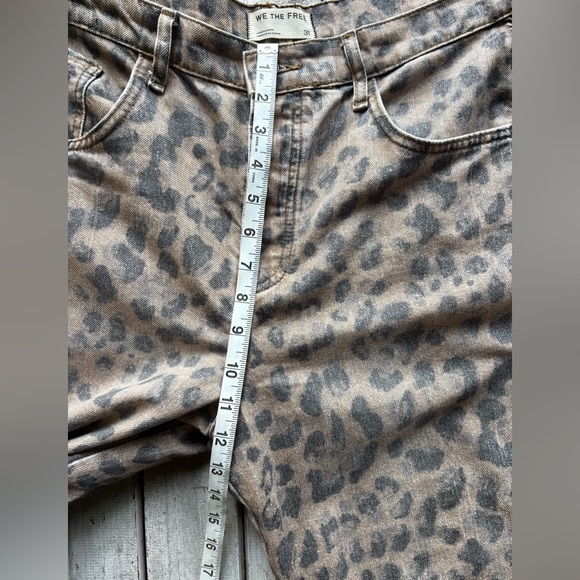 Free People We The Free Good Luck Barrel Jeans | Leopard Print | 31 - Picture 7 of 13